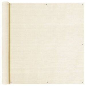 vidaXL Écran de balcon Crème 120x500 cm PEHD