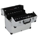 vidaXL Boîte à outils 38x22 5x34 cm Argenté Aluminium
