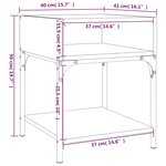 vidaXL Tables de chevet 2 Pièces sonoma gris 40x41x50 cm bois ingénierie