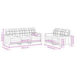 vidaXL Ensemble de canapés 2 Pièces avec coussins taupe tissu