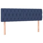 vidaXL Sommier à lattes de lit avec matelas Bleu 160x200 cm Tissu
