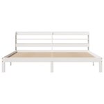 vidaXL Cadre de lit et tête de lit blanc 180x200 cm bois de pin massif