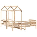 vidaXL Ensemble de lit de jour et de banc et toit 90x200 cm pin massif