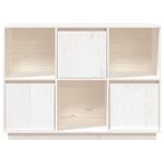 vidaXL Buffet Blanc 110 5x35x80 cm Bois massif de pin