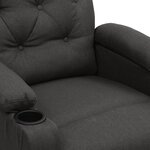 vidaXL Fauteuil de massage Gris foncé Tissu