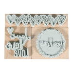 Kit tampons en bois "Cher"  3 2x3 8cm - 8 1x1 6cm  boîte 3 pièces