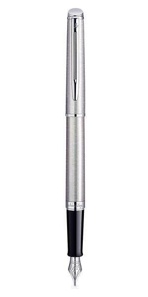 Waterman hemisphere stylo plume acier inoxydable plume moyenne encre bleue coffret cadeau