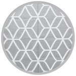 vidaXL Tapis d'extérieur gris Ø200 cm PP