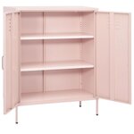 vidaXL Armoire de rangement Rose 80x35x101 5 cm Acier
