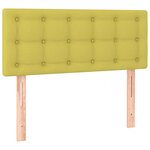 vidaXL Tête de lit à LED Vert 100x5x78/88 cm Tissu