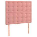 vidaXL Têtes de lit 2 Pièces Rose 80x5x78/88 cm Velours