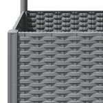 vidaXL Jardinière avec treillis Gris clair 40x40x136 cm PP