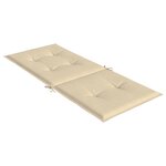 vidaXL Coussins de chaise de jardin dossier haut lot de 4 beige tissu