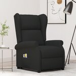 vidaXL Fauteuil de massage Noir Tissu