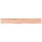 vidaXL Étagère murale marron clair 80x10x4 cm bois chêne massif traité