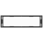 vidaXL Meuble TV noir avec verre trempé 140x40x40 cm