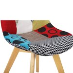 Chaises de salle à manger en lin 2 pièces multicolor 19_0000546