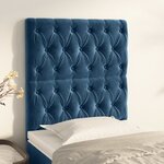 vidaXL Têtes de lit 2 Pièces Bleu foncé 80x7x78/88 cm Velours