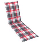 vidaXL Chaise longue d'extérieur repose-pied et coussin Acacia solide
