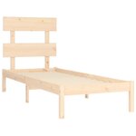 vidaXL Cadre de lit bois massif 75x190 cm petit simple