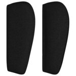 vidaXL Tête de lit avec oreilles Noir 203x23x78/88 cm Tissu