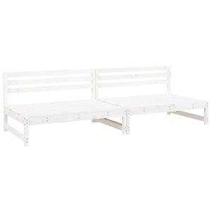 vidaXL Canapés centraux de jardin 2Pièces blanc 120x80 cm bois pin massif