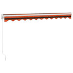 vidaXL Auvent rétractable orange et marron 3x2 5 m tissu et aluminium