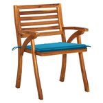 vidaXL Chaises de jardin avec coussins lot de 8 Bois d'acacia solide