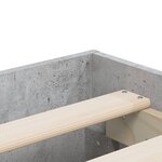 vidaXL Cadre de lit avec tiroirs sans matelas gris béton 150x200 cm