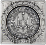 Pièce de monnaie en Argent 1000 Francs g 1000 (1 Kg) Millésime 2023 PYRAMID 3D