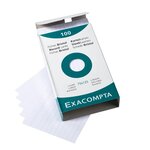 Étui De 100 Fiches - Bristol Ligné Non Perforé 75x125mm - Blanc - X 10 - Exacompta