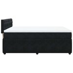 vidaXL Sommier à lattes de lit et matelas Noir 160x200 cm Velours