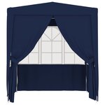 vidaXL Tente de réception avec parois latérales 2x2 m Bleu 90 g/m²