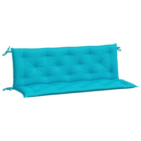 vidaXL Coussins de banc de jardin lot de 2 turquoise 150x50x7 cm tissu