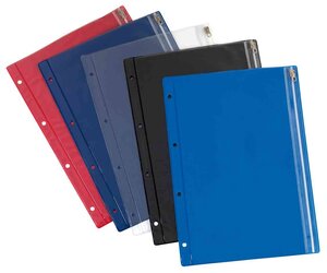 10x sac à fermeture-éclair A4 PVC couleurs assorties HERLITZ