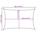 vidaXL Voile d'ombrage 160 g/m² Crème 5x6 m PEHD