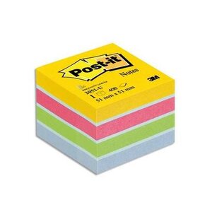 Mini bloc cube 400 feuilles 5.1x5.1cm couleur ultra POST-IT