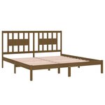 vidaXL Cadre de lit Marron miel Bois de pin massif 200x200 cm