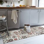 Tapis de Cuisine carreaux de Ciment 90 x 130 cm - Orange