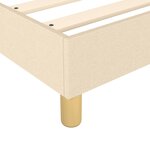 vidaXL Cadre de lit Crème 180 x 200 cm Tissu