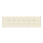 vidaXL Coussin de banc de jardin crème 180x50x3 cm tissu oxford
