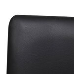 vidaXL Chaises à manger cantilever lot de 4 noir similicuir