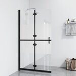 vidaXL Paroi de douche pliable Verre ESG demi-dépoli 100x190 cm