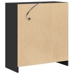 vidaXL Buffet avec LED noir 77x34x85 cm bois d'ingénierie