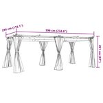 vidaXL Tonnelle avec rideaux crème 6x3 m acier