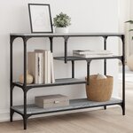 vidaXL Table console sonoma gris 100x30x75 cm bois d'ingénierie