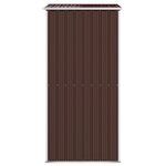 vidaXL Abri de jardin Marron foncé 192x108x223 cm Acier galvanisé