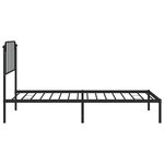 vidaXL Cadre de lit métal avec tête de lit noir 107x203 cm