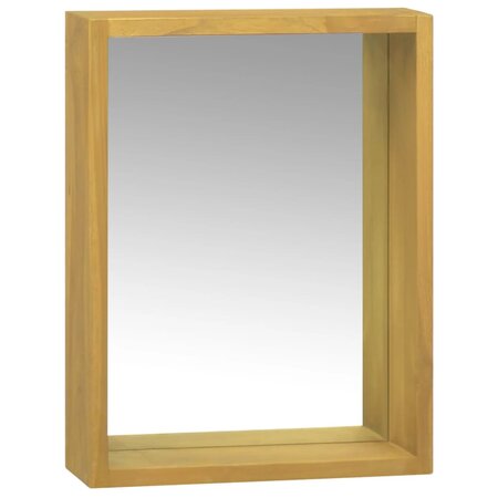 vidaXL Armoire à miroir 30x10x40 cm Bois de teck solide