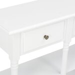 vidaXL Table console blanc 110 x 30 x 76 cm bois d'ingénierie